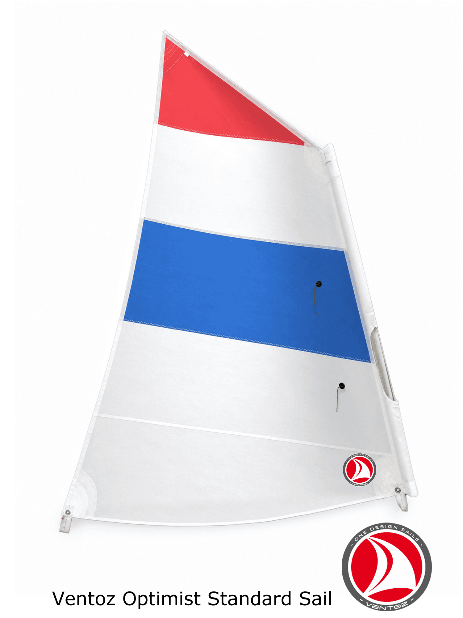 Ventoz Optimist Standaard Zeil - Rood-Wit-Blauw
