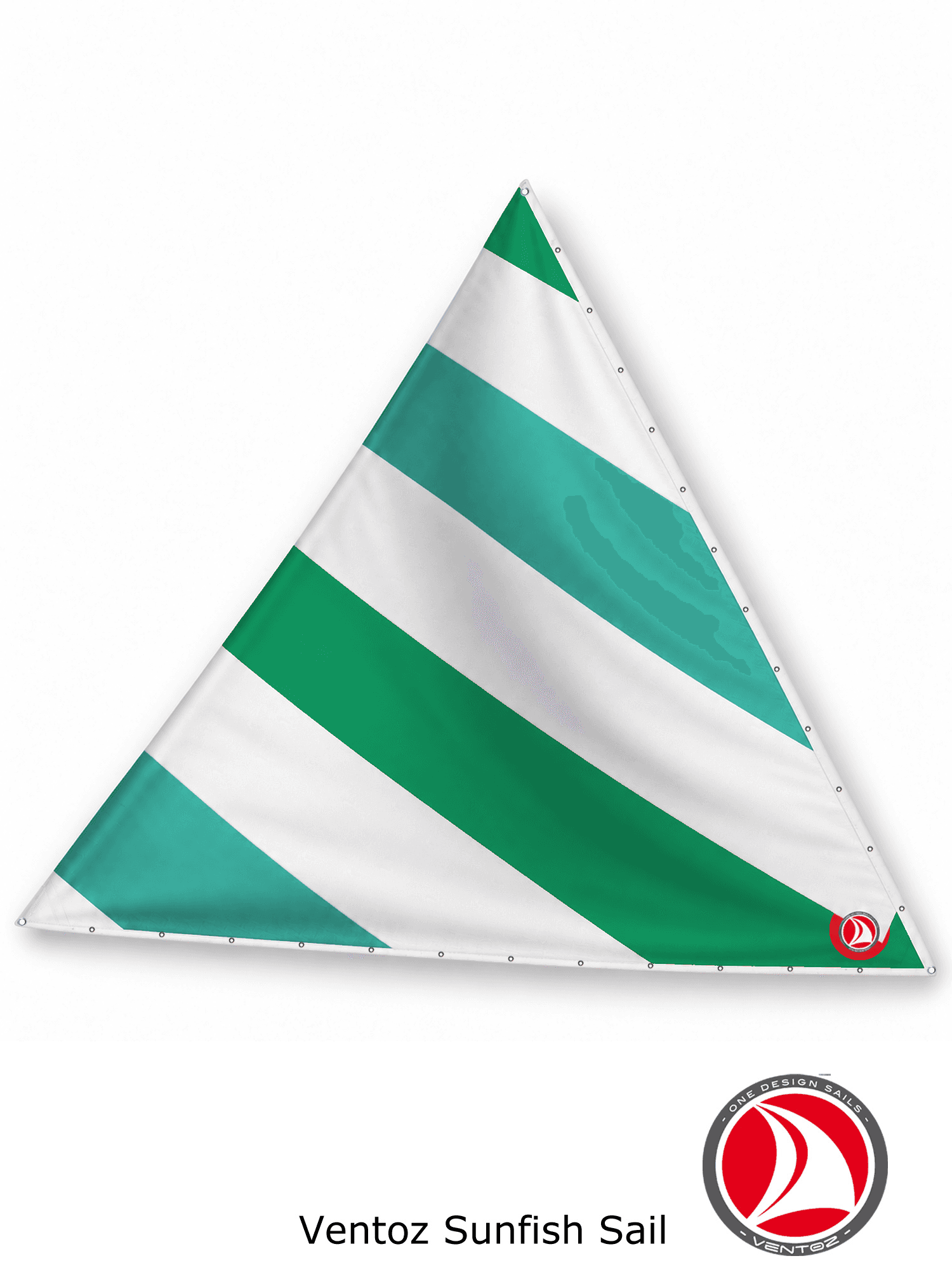 Ventoz Sunfish zeil - Groen, Wit, Turquoise (7.7 m2)