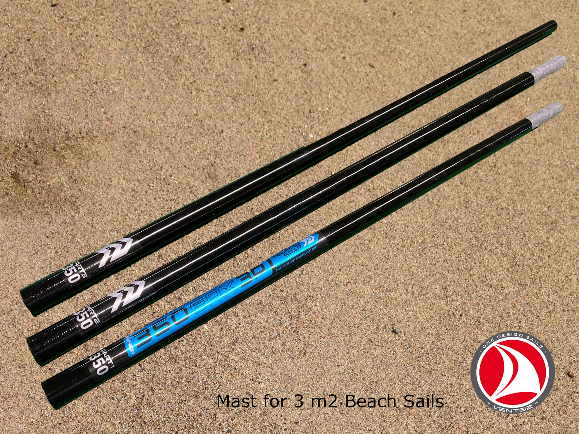 RDM-windsurfmêst 3-dielich – foar 3.0 m² strânsile
