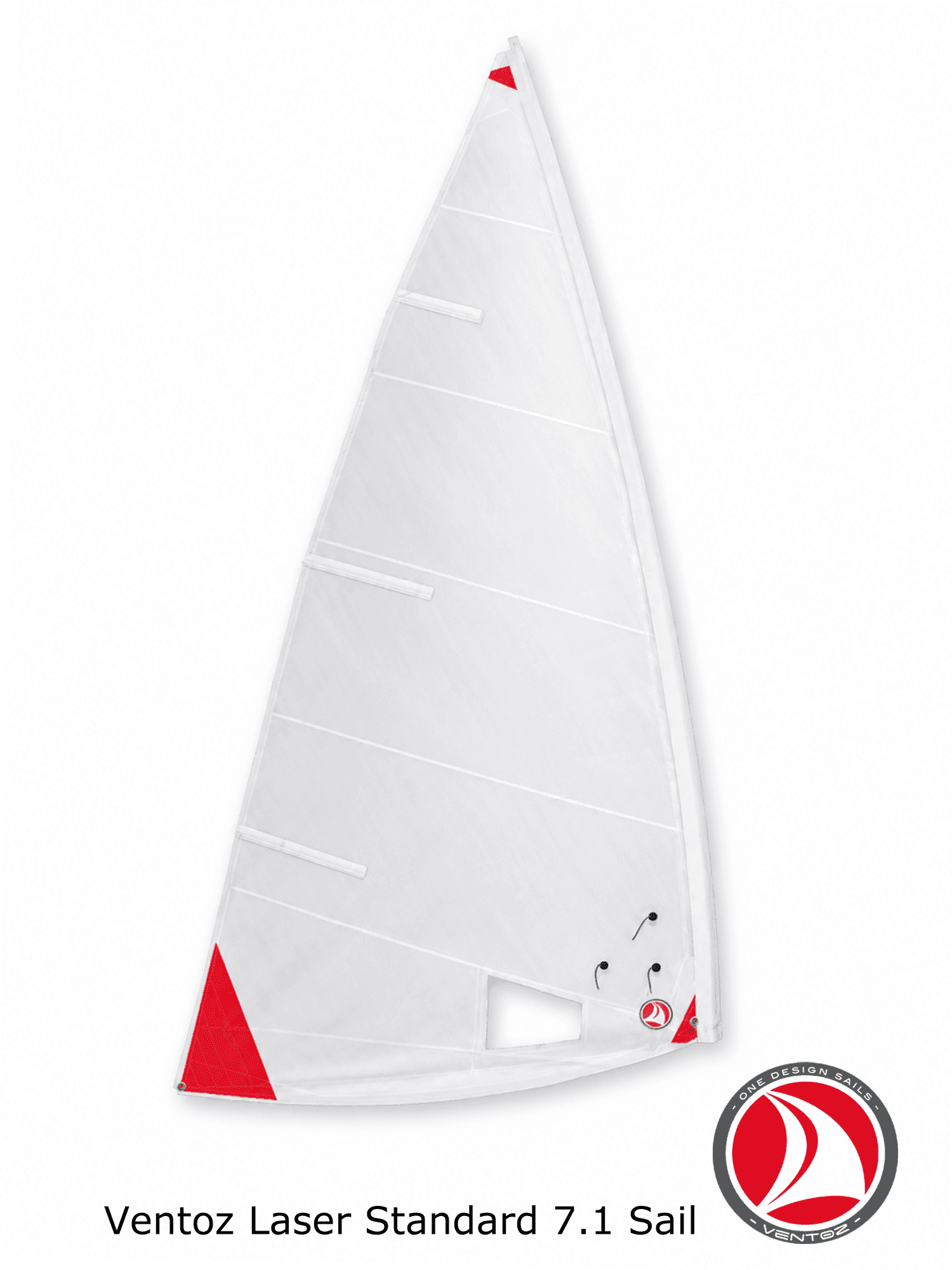Ventoz Laser Standard Zeil 7.1 m2 - Rode Patches