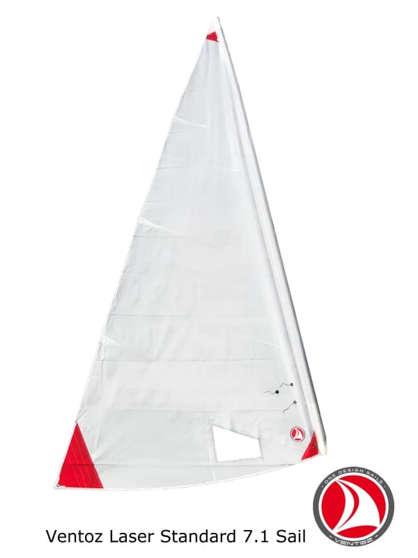 Ventoz Laser Standard Sail 7.1 m2 - Red Patches
