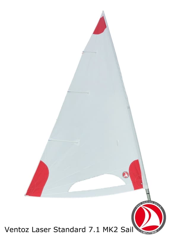 Ventoz Laser Standard MK2 Sail (ILCA 7) - Red Patches (7.1 m2)