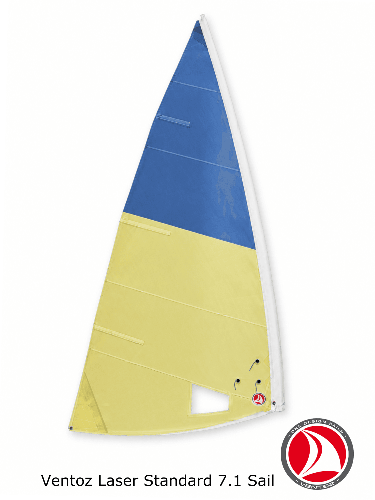 Ventoz Laser Standard Zeil 7.1 m2 - Blauw/Geel