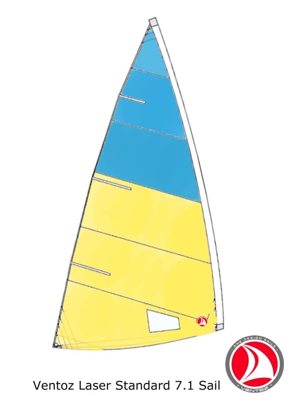 Ventoz Laser Standard Sail 7.1 m2 - Blue/Yellow